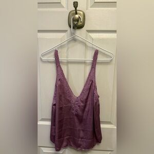 NWT Free People Silk / Lace Tank Top